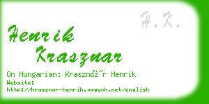 henrik krasznar business card